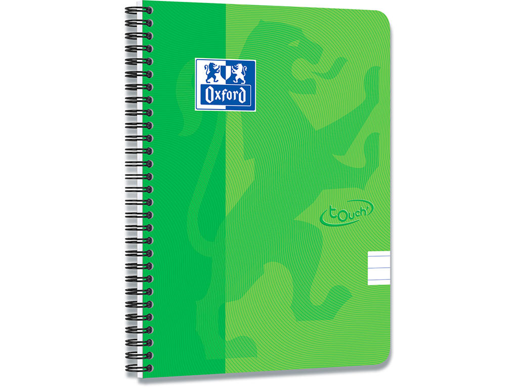 Notesblok, A5+, Linjeret, Grøn, Oxford Touch Scribzee