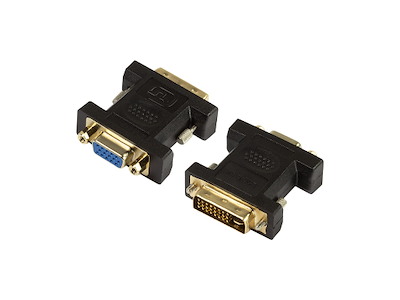 LogiLink AD0001 videokabel adapter VGA (D-Sub) DVI-I Sort
