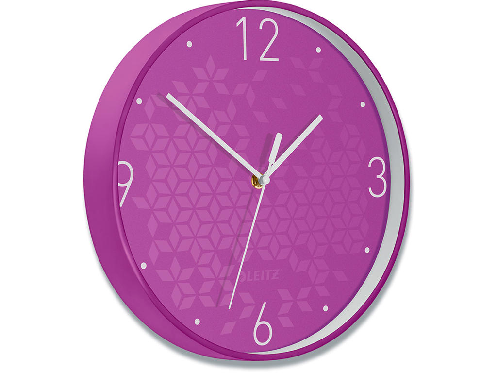 Vægur, Ø29 cm, Metallic lilla, Ikke radiostyret, Leitz WOW 
