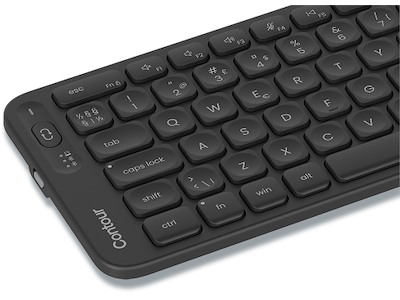 Tastatur, Trådløs, Full-Size, Med numerisk tastatur, Sort, RollerMouse Balance Wireless