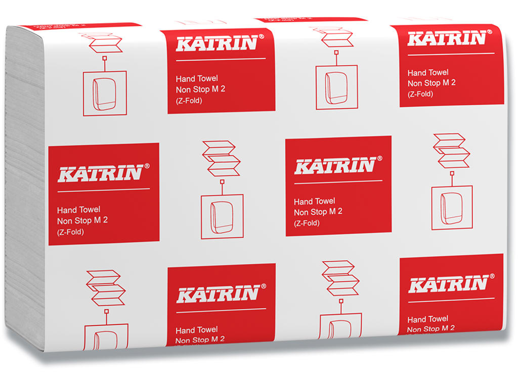 Håndklædeark, 2 lag, Z-fold, 3150 ark, Katrin Non-Stop