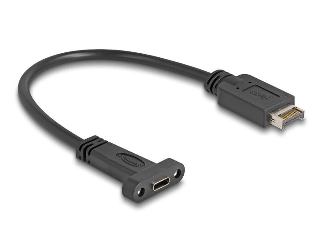 DeLOCK 85454 USB-kabel USB 3.2 Gen 2 (3.1 Gen 2) 0,25 m USB E USB C Sort