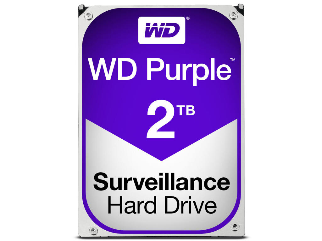 Western Digital Purple harddisk 2 TB 5400 rpm 64 MB 3.5" Serial ATA III