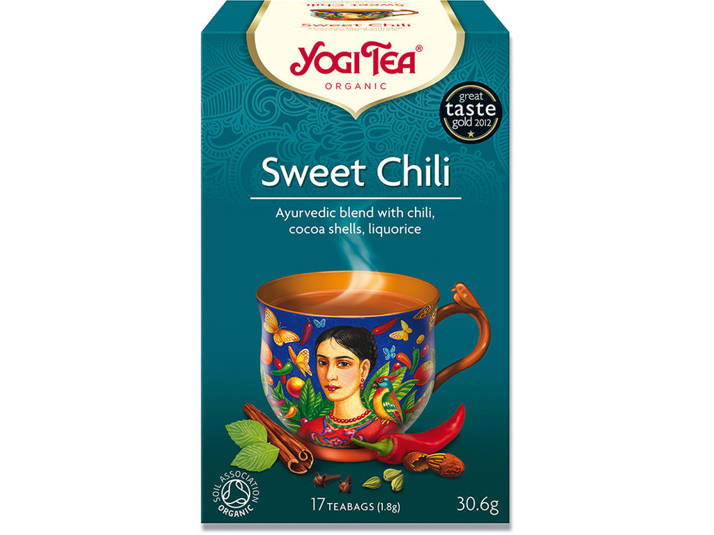 Brev-the, Sweet Chili, 17 breve æsken, 6 æsker, Yogi Tea 