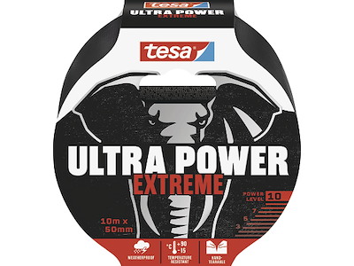 Tape - reparation, 50mm x 10m, Sort, 1 rulle, Tesa Ultra Power Extreme 56622