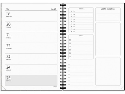 Kalender, 2027, ''Få det gjort'', 1 uge pr. opslag, Sort, Mayland