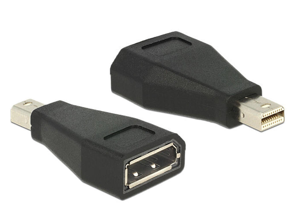 DeLOCK 65238 kabel kønsskifter mini Displayport 1.2 Displayport Sort