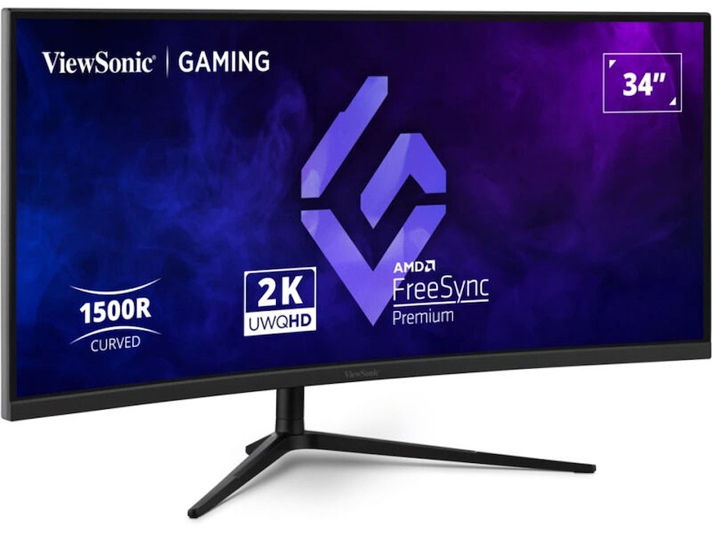 Viewsonic VX3418C-2K computerskærm 86,4 cm (34") 3440 x 1440 pixel UltraWide Quad HD Sort