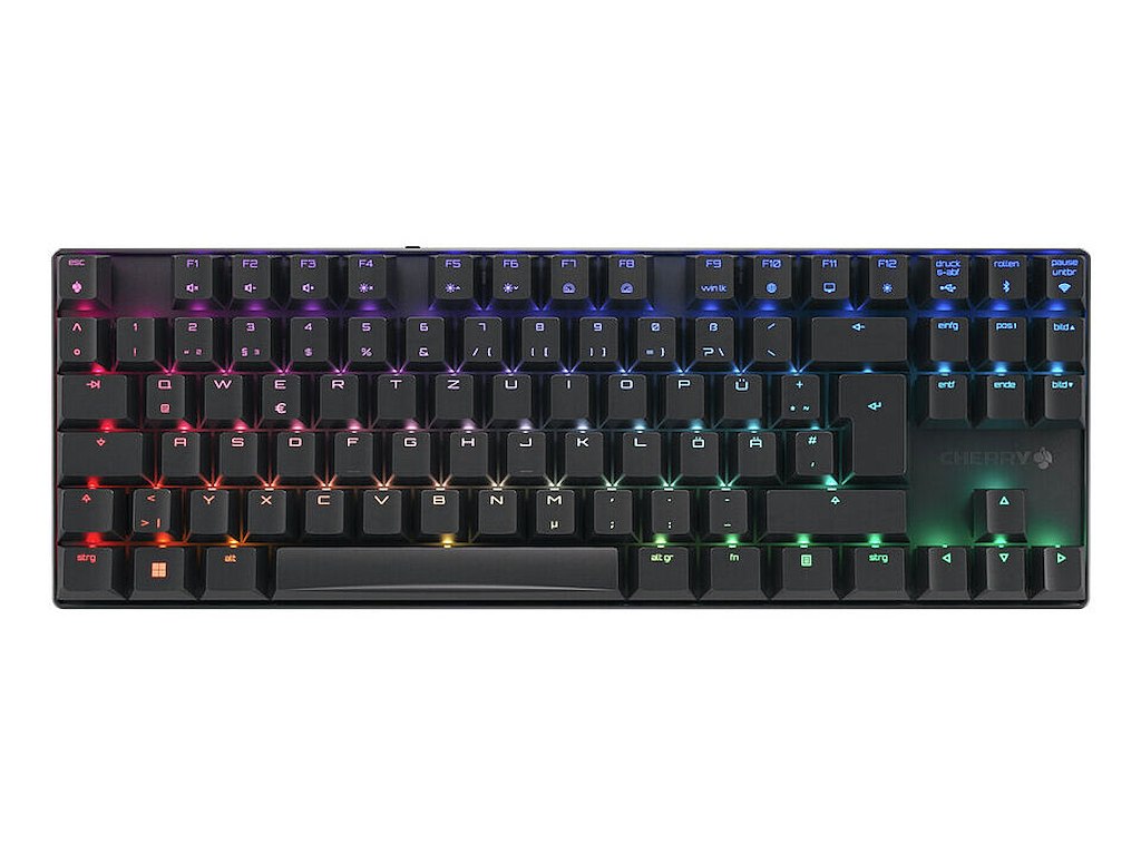 CHERRY MX 8.2 TKL Wireless RGB tastatur Spil USB + RF Wireless + Bluetooth QWERTZ Tysk Sort
