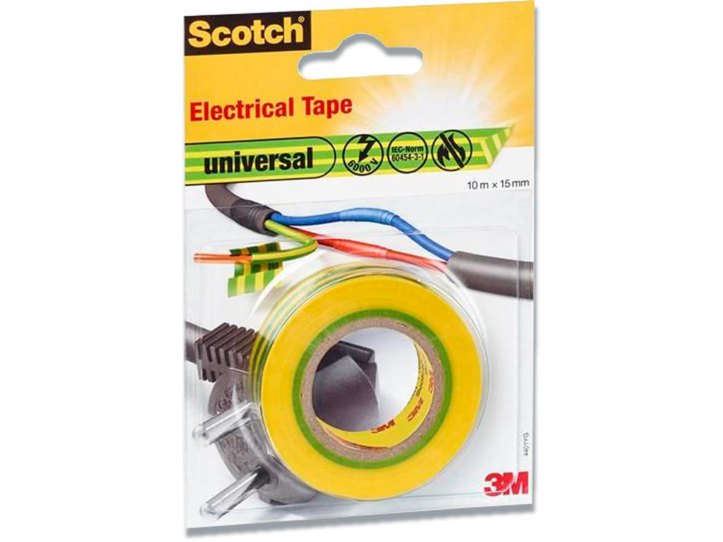 Tape, Elektriker, 15mm x 10m, 1 rulle, Scotch 