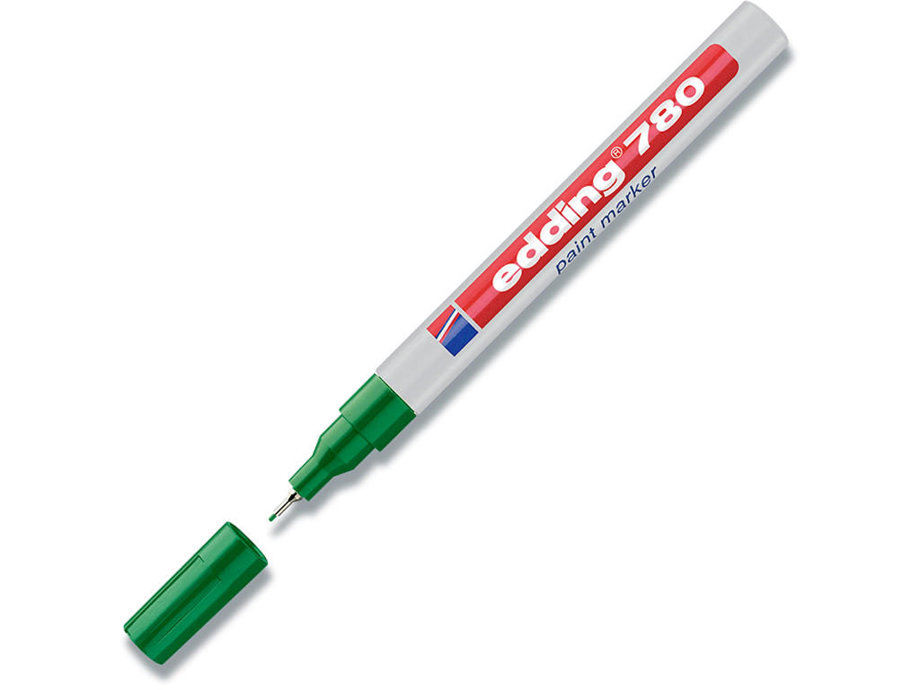 Paint marker, 0.8 mm, Grøn, Metalindfattet spids, Edding Paint 780