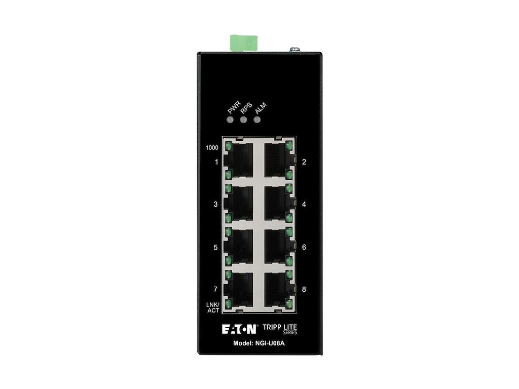 Eaton NGI-U08A netværksswitch Ikke administreret Gigabit Ethernet (10/100/1000) DIN-skinne Sort