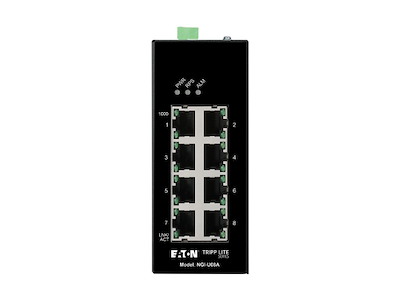 Eaton NGI-U08A netværksswitch Ikke administreret Gigabit Ethernet (10/100/1000) DIN-skinne Sort