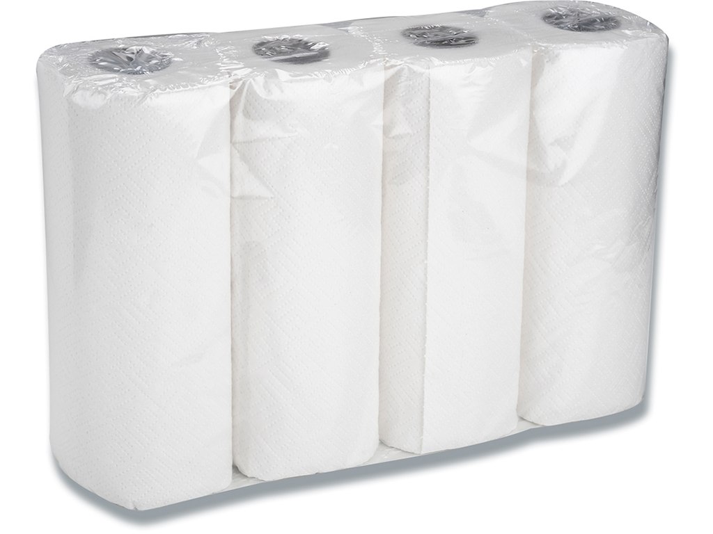 Køkkenrulle, 2 lag, Hvid, 32 ruller, Abena 