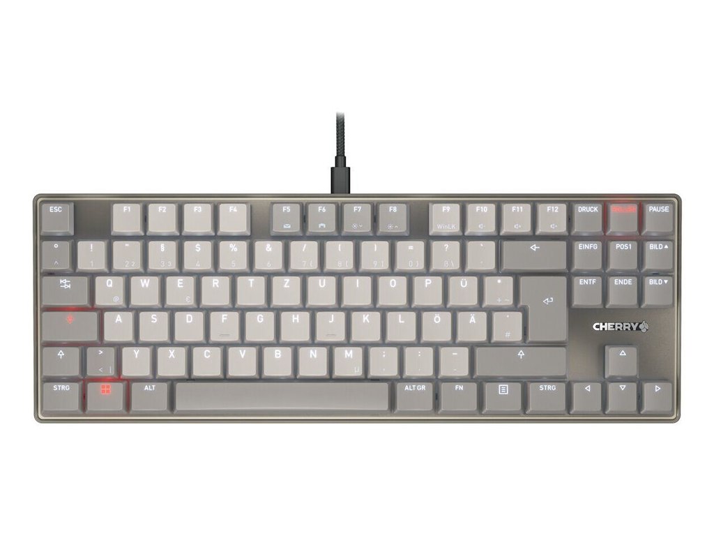 CHERRY KC 500 MX LP TKL tastatur Hjemme/kontor USB QWERTZ Tysk Grå