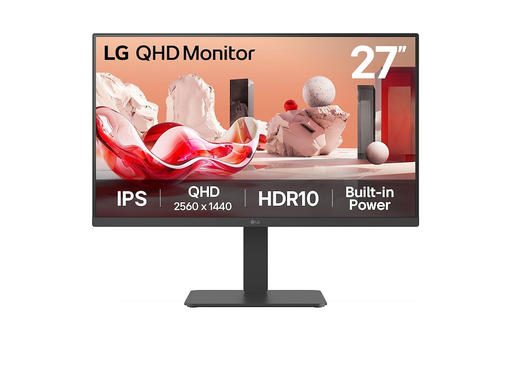 LG 27BA45QB-B computerskærm 68,6 cm (27") 2560 x 1440 pixel Quad HD LCD Sort