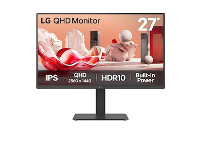 LG 27BA45QB-B computerskærm 68,6 cm (27") 2560 x 1440 pixel Quad HD LCD Sort