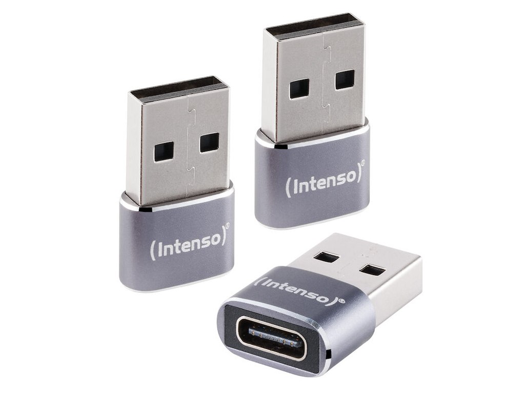 Intenso 7600013 kabel kønsskifter USB-C USB-A Anthracit