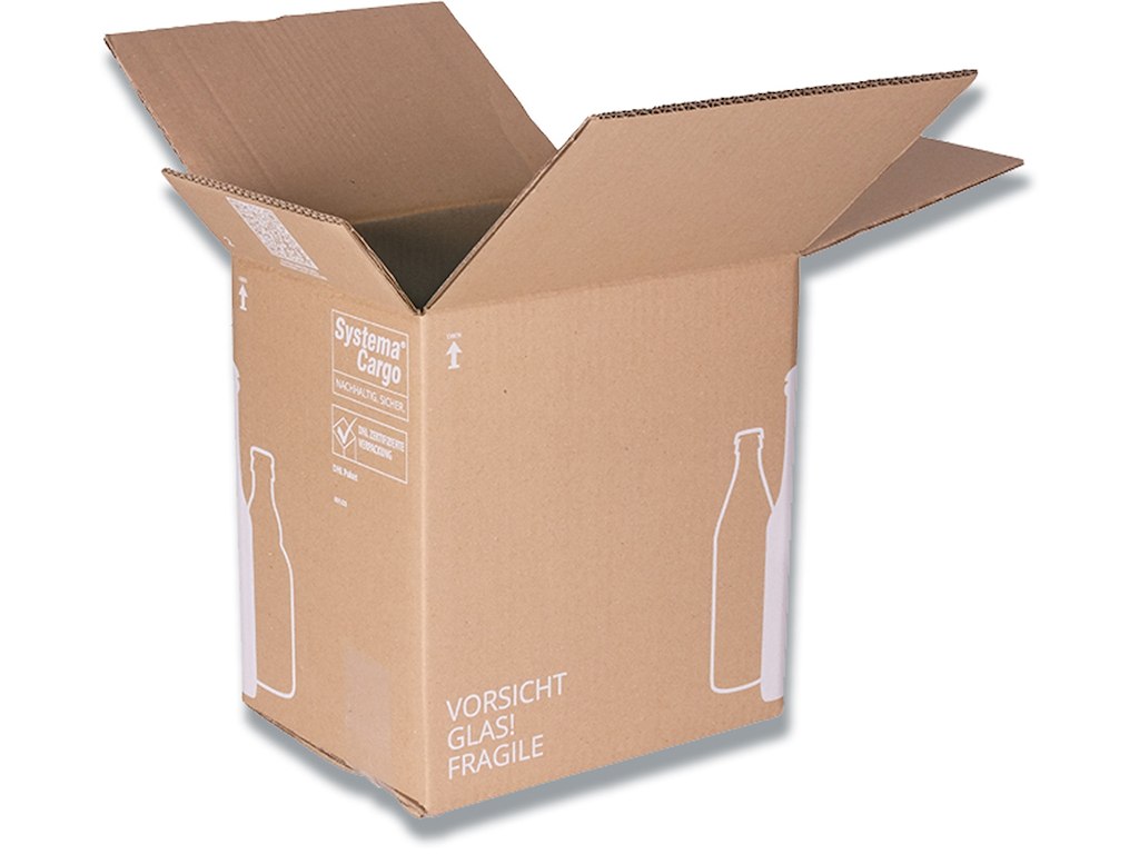 Ølforsendelseskasse, Til 6 flasker, Uden indlæg, Brun, 1 stk