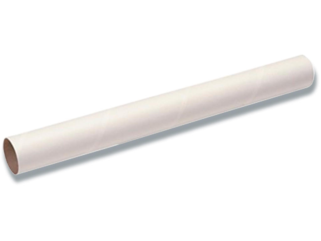 Paprør, Uden låg, Ø50x450x1.5mm, Hvid, 