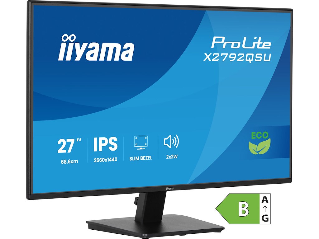 iiyama ProLite X2792QSU-B1 computerskærm 68,6 cm (27") 2560 x 1440 pixel Quad HD LED Sort