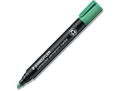 Marker, Rund spids, 2 mm, Grøn, Staedtler Lumocolor 352