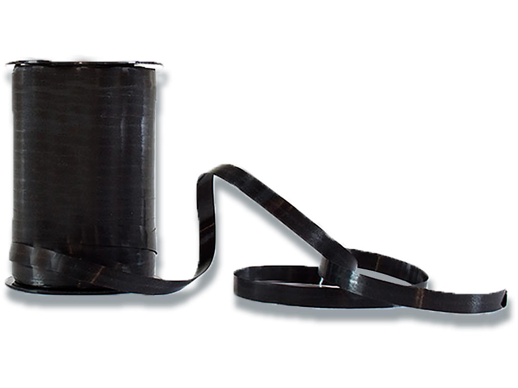 Gavebånd, PP, 5mm x 500m, Sort, Roliba Poly Glat 