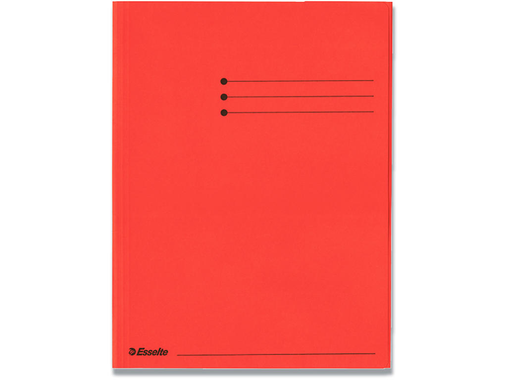 Sagsmappe, 3 klapper, A4, Rød, Esselte Rainbow 