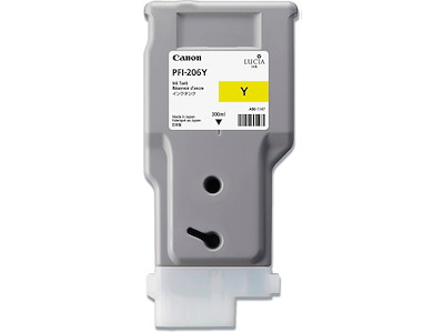 Blækpatron, 1 stk, Yellow-gul, 300 ml, Canon PFI-206Y