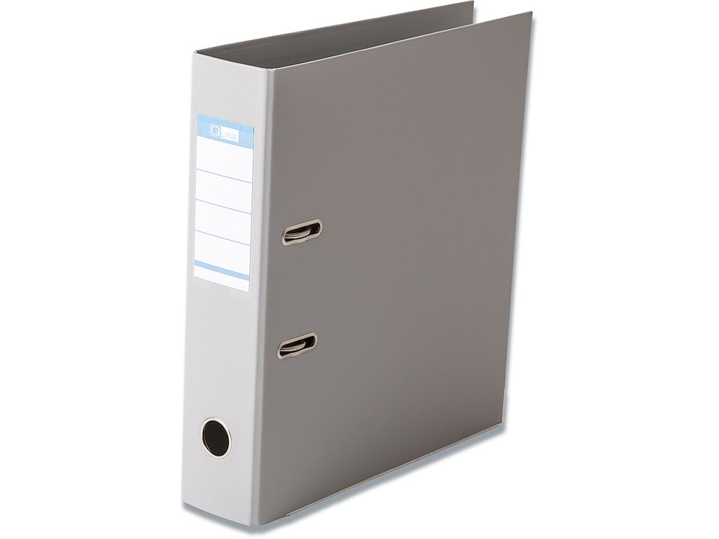 Brevordner, A4, 7 cm, Grå, Q-Line  Bred