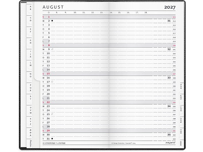 Planner, 2027, Index, 1 måned pr. opslag, Sort, Mayland