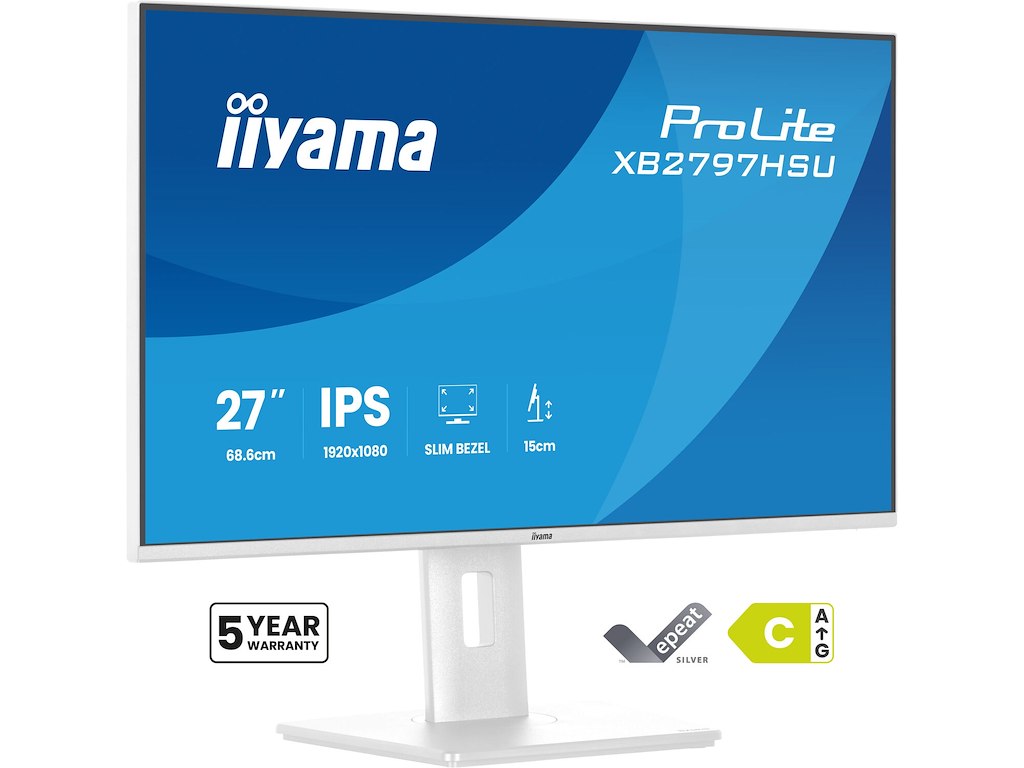 iiyama ProLite XB2797HSU-W1 computerskærm 68,6 cm (27") 1920 x 1080 pixel Fuld HD LED Hvid