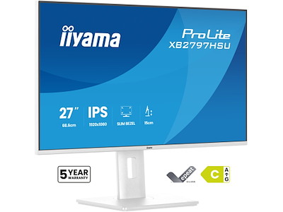 iiyama ProLite XB2797HSU-W1 computerskærm 68,6 cm (27") 1920 x 1080 pixel Fuld HD LED Hvid