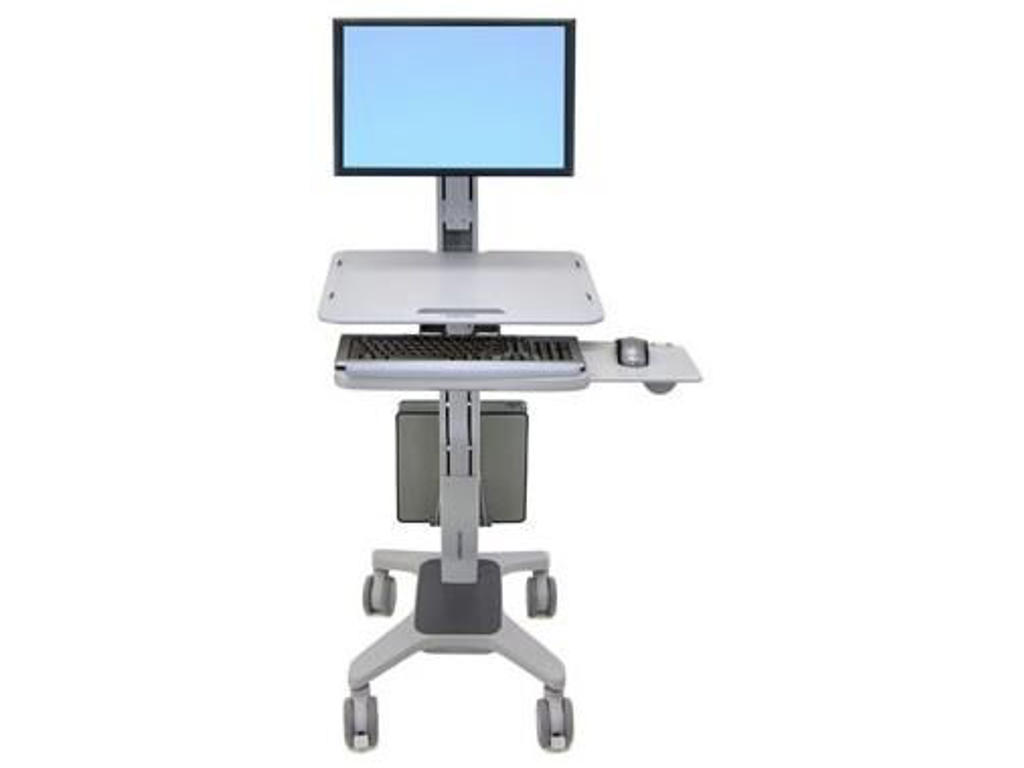 Ergotron WorkFit C-Mod, Single Display Sit-Stand Workstation 68,6 cm (27") Gulv Grå