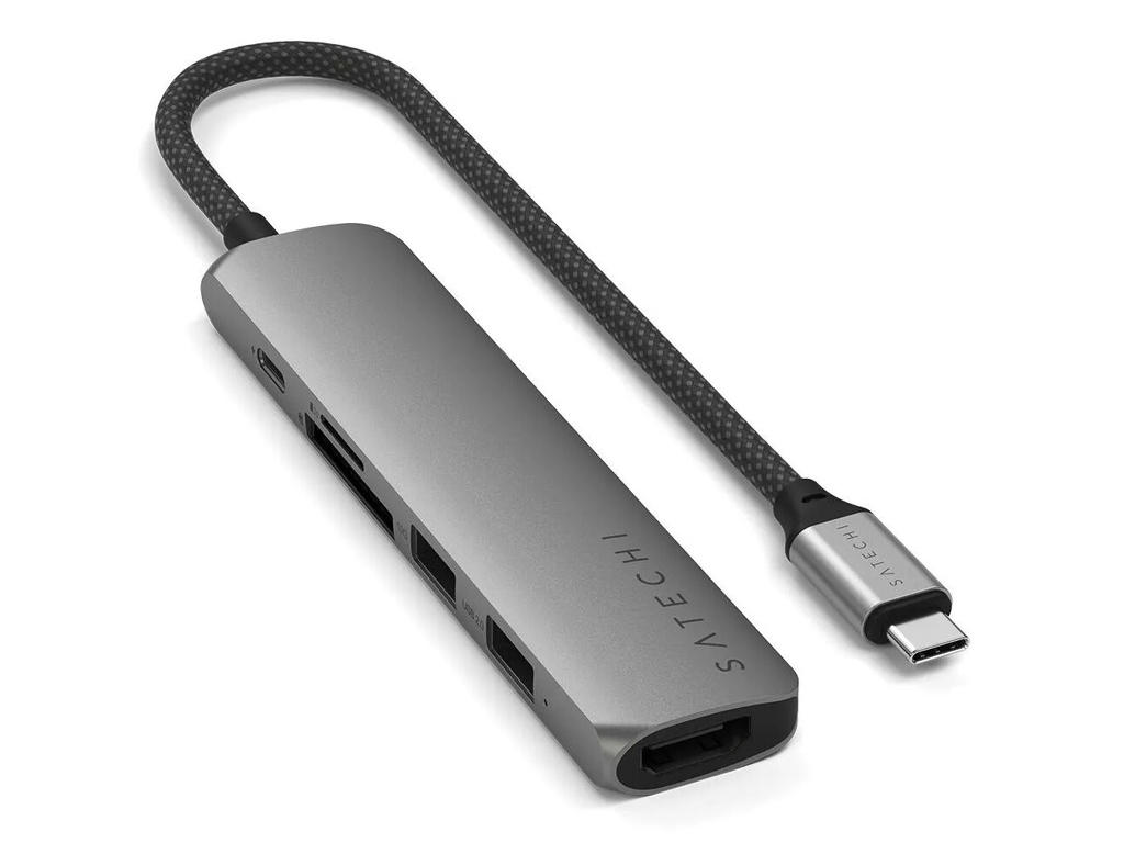 Satechi ST-P6SM interface hub USB Type-C 10000 Mbit/s Grå