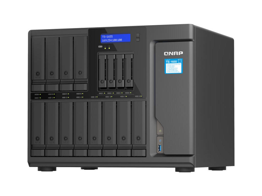 QNAP TS-1655 NAS Tower Intel Atom® C5125 8 GB DDR4 0 TB QNAP Turbo System Sort