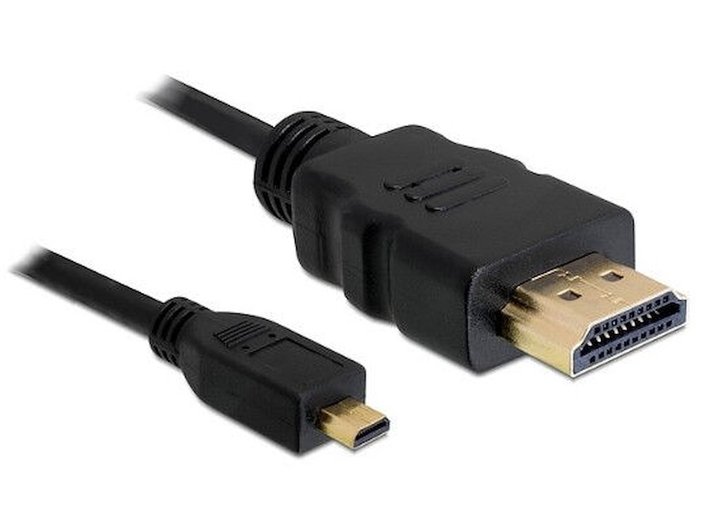 DeLOCK 82661 HDMI-kabel 1 m HDMI Type A (Standard) HDMI Type D (Micro) Sort