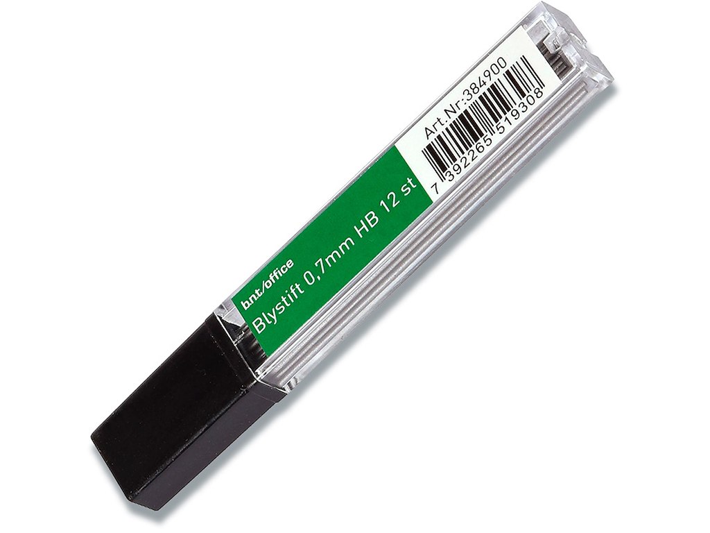 Blyantstifter, 0.7 mm, HB, 12 stifter, BNT Office 