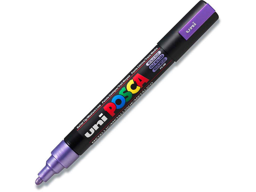 Paint marker, 1.8-2.5 mm, Metallic violet, Rund spids, uni Posca PC-5M