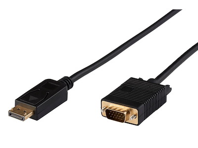 Microconnect DP-VGA-MM-500 videokabel adapter 5 m DisplayPort VGA (D-Sub) Sort