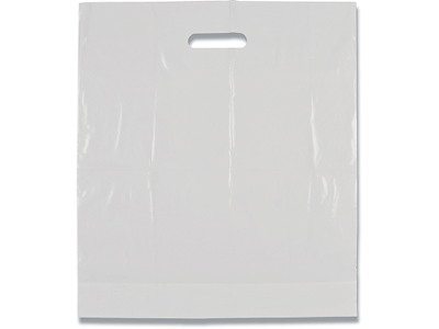 Bærepose - plast, 40x5x45cm, Hvid, 500 stk, 