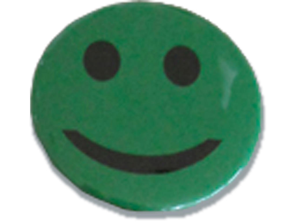 Magneter, Grøn - glad smiley, Ø5.6 cm, 1 stk, Lean 