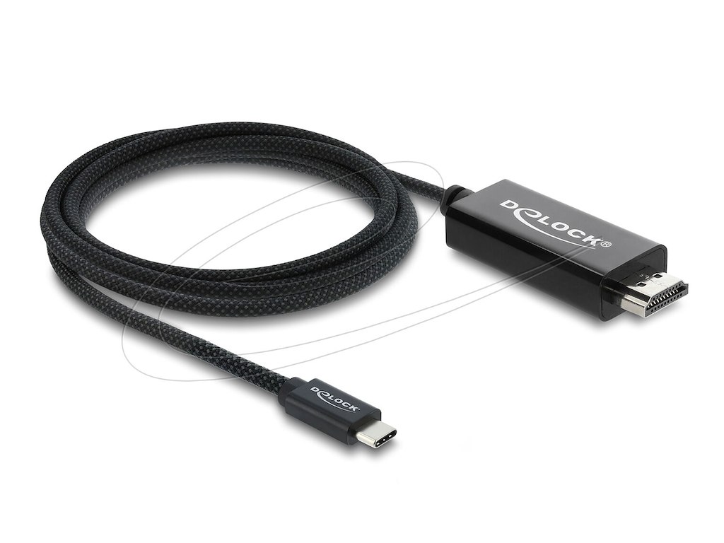 DeLOCK 81704 videokabel adapter 2 m USB Type-C HDMI Sort