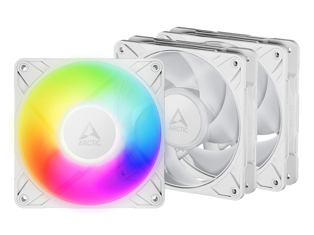 ARCTIC Freezer P12 Pro A-RGB (White) - 3 Pack Computerkabinet Ventilator 12 cm Hvid 3 stk