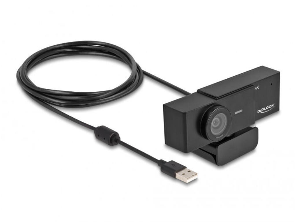 DeLOCK 96400 webcam 8 MP 3840 x 2160 pixel USB 2.0 Sort
