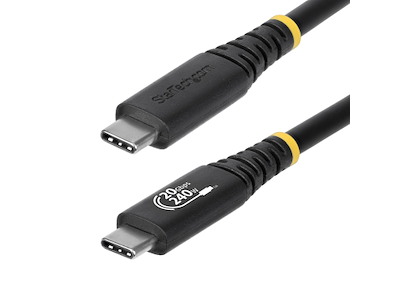 StarTech.com CC2M20GUSB4TP USB-kabel USB4 Gen 2x2 2 m USB C Sort