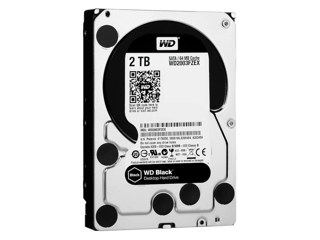 Western Digital WD_BLACK Black harddisk 2 TB 7200 rpm 64 MB 3.5" Serial ATA III