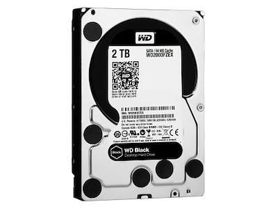 Western Digital WD_BLACK Black harddisk 2 TB 7200 rpm 64 MB 3.5" Serial ATA III