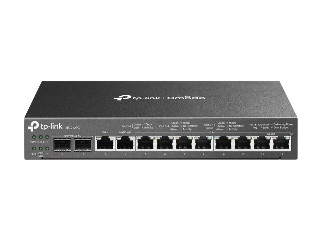 TP-Link Omada ER7212PC kabelforbundet router Gigabit Ethernet Sort