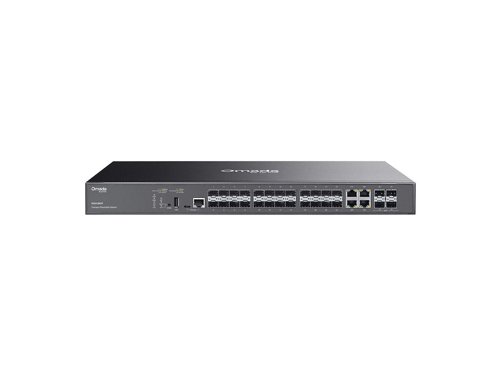 TP-Link SG5428XF netværksswitch Administreret L3 Sort
